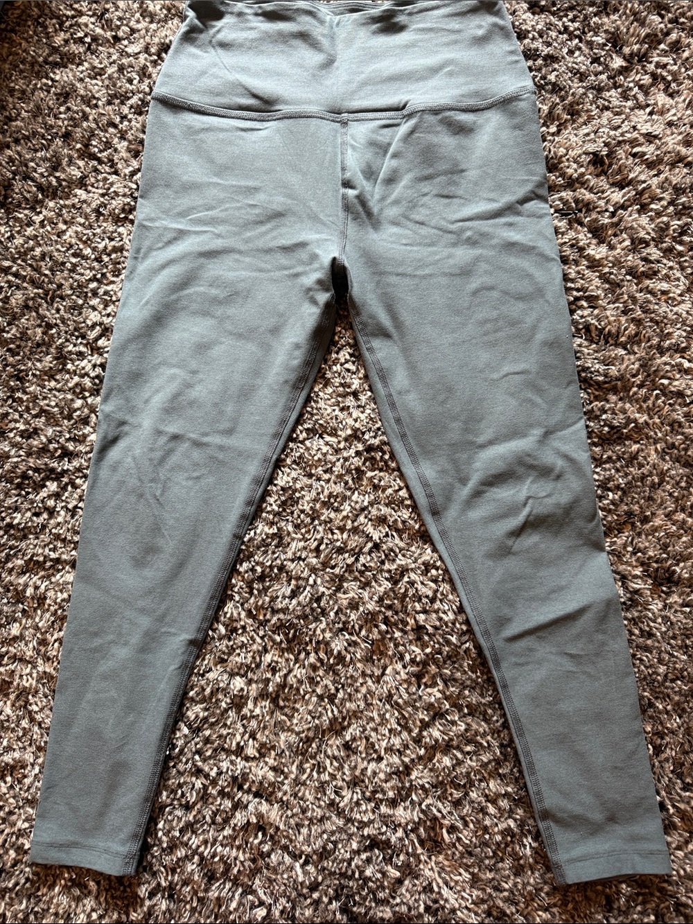 XL Beyond Yoga Green-Grey High-Waist Leggings